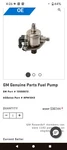 Genuine Gm Fuel Pump 12690072. Fixed Price $125.00.