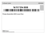 Genuine Bmw Pump Assembly With Level Sen 16-11-7-314-808 New. Fixed Price $437.58.