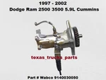 9140030050 97 To 02 Ram 2500 5.9L Cummins Diesel Wabco Vacuum Pump Assembly. Fixed Price $179.00.